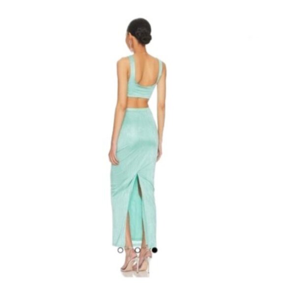 Revolve Superdown Small Joana Maxi Skirt Set Two Piece in Teal NWT MSRP $98 - Picture 5 of 6